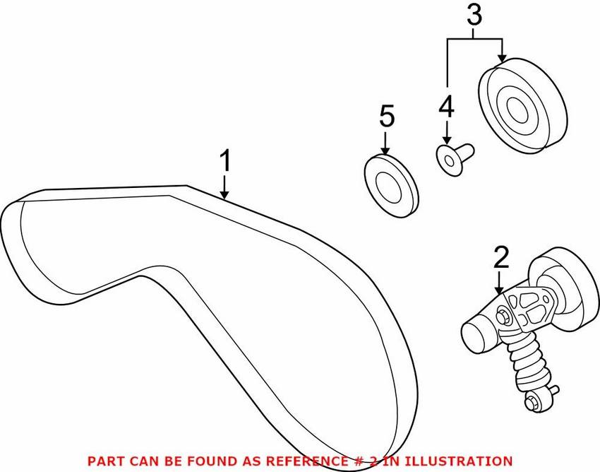 Audi Accessory Drive Belt Tensioner Assembly 079903133AM